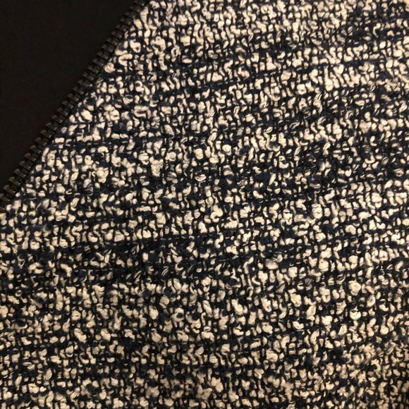 THEORY SAYIDRES 8 Mini Tweed Pleated Front Dress Exposed Zipper Impeccable - Picture 8 of 8